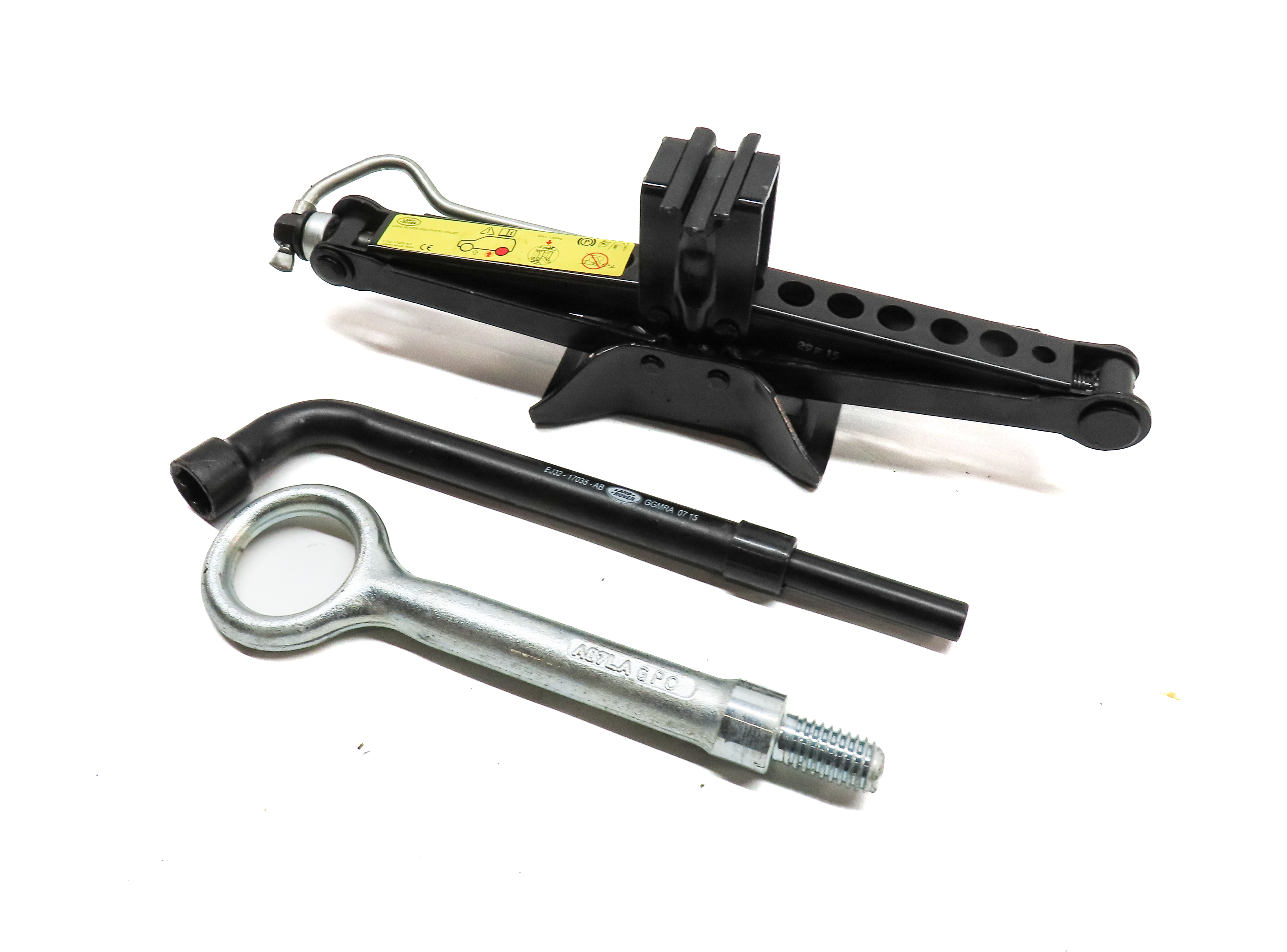 15-23 LAND ROVER DISCOVERY SPORT L550 TIRE SCISSOR JACK w/ TOW EYE & LUG WRENCH — exact item pictured